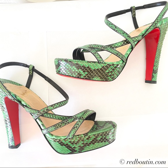 Christian Louboutin Shoes - Christian Louboutin Snakeskin Platform Sandals 39